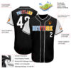 Custom Black White-Gold Authentic Two Tone Baseball Jersey