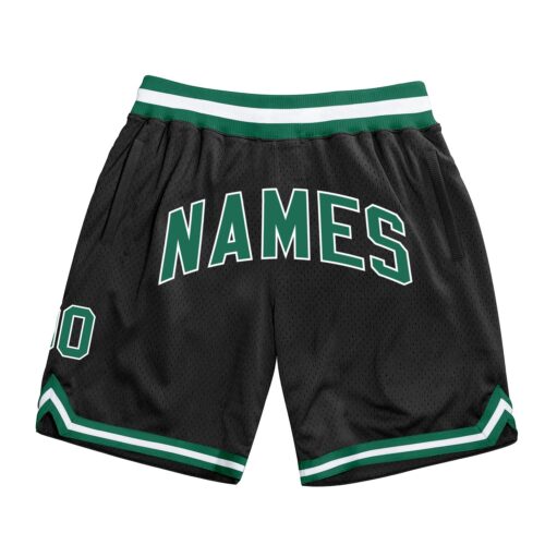 black_0255_0795f901-d40d-4c00-b6a1-6c1072efb7a5 Custom Black Kelly Green-White Authentic Throwback Basketball Shorts