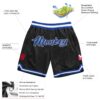 Custom Black Royal-Red Authentic Throwback Basketball Shorts