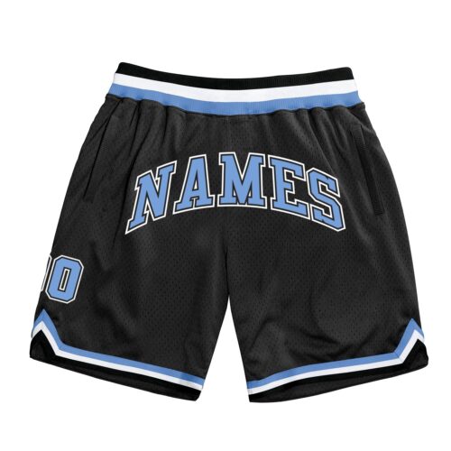 black_0312_e7637d6a-83f1-46fd-bd24-d7d9f67ff4f1 Custom Black Light Blue-White Authentic Throwback Basketball Shorts