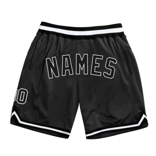 black_0314_84ff6af3-11c4-42ea-b308-3596f9781585 Custom Black Black-White Authentic Throwback Basketball Shorts