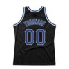 Custom Black Royal-Red Authentic Throwback Basketball Jersey