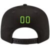 Custom Black Neon Green-White Stitched Adjustable Snapback Hat
