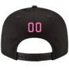 Custom Black Pink-Powder Blue Stitched Adjustable Snapback Hat