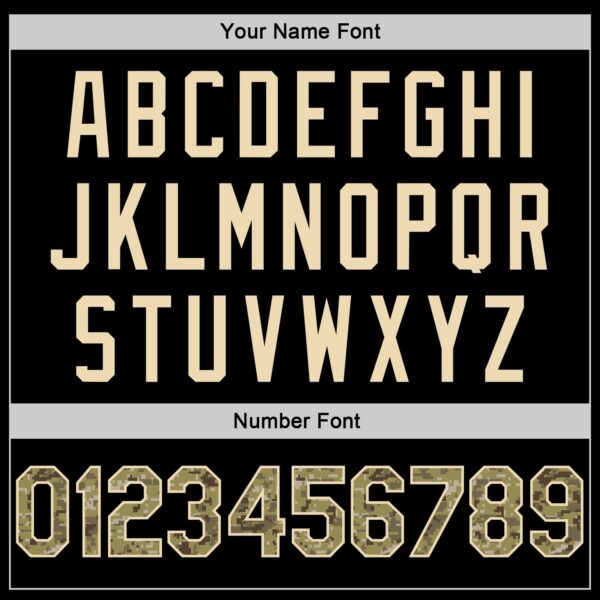 Custom Black Camo-Cream Performance T-Shirt