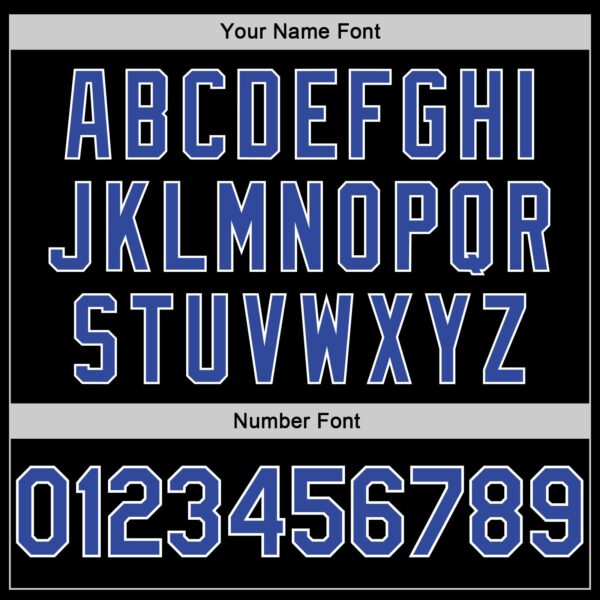 Custom Black Royal-White Performance T-Shirt