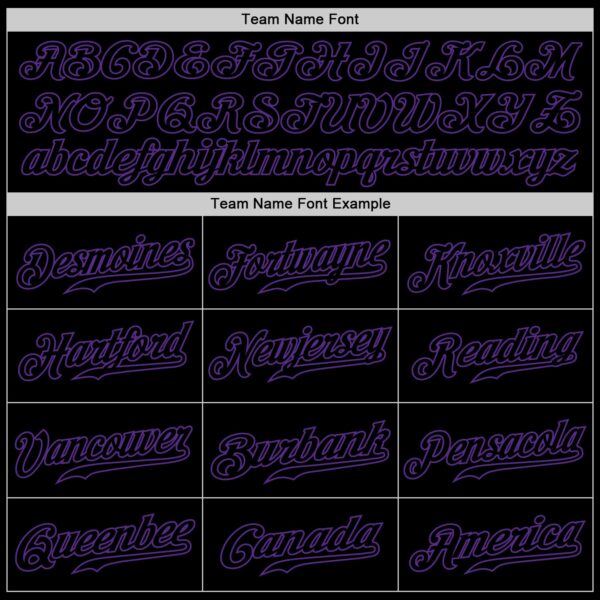 Custom Black Black-Purple Authentic Skull Fashion Baseball Jersey