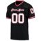 black_0413-1 Custom Black White-Cardinal Mesh Authentic Throwback Football Jersey