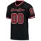 black_0420-1 Custom Black Cardinal-Cream Mesh Authentic Throwback Football Jersey