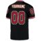 black_0420-2 Custom Black Cardinal-Cream Mesh Authentic Throwback Football Jersey