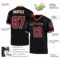 black_0420-3 Custom Black Cardinal-Cream Mesh Authentic Throwback Football Jersey