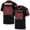 black_0420 Custom Black Cardinal-Cream Mesh Authentic Throwback Football Jersey