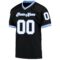 black_0423-1 Custom Black White-Light Blue Mesh Authentic Throwback Football Jersey