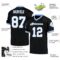 black_0423-3 Custom Black White-Light Blue Mesh Authentic Throwback Football Jersey