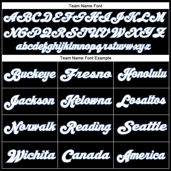 Custom Black White-Light Blue Mesh Authentic Throwback Football Jersey