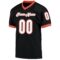 black_0424-1 Custom Black White-Orange Mesh Authentic Throwback Football Jersey