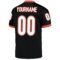 black_0424-2 Custom Black White-Orange Mesh Authentic Throwback Football Jersey