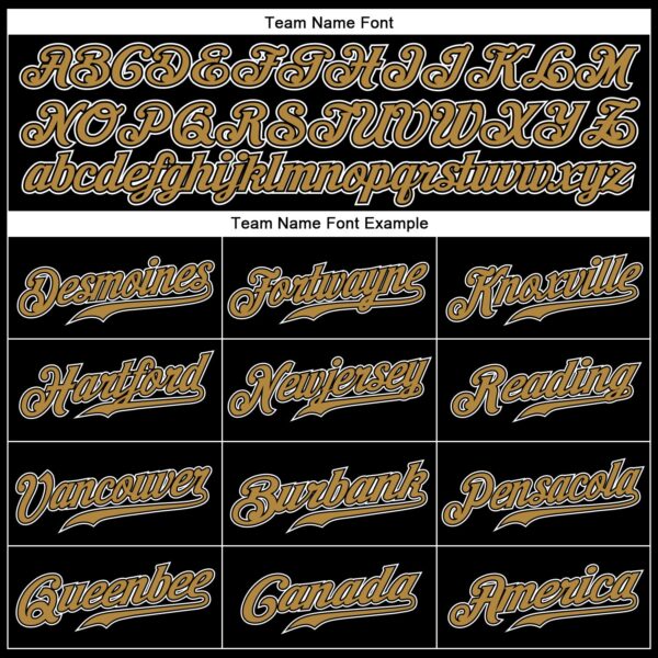Custom Black Old Gold Pinstripe Old Gold-White Authentic Baseball Jersey