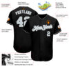 Custom Black Gray-White Authentic Baseball Jersey