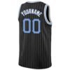 Custom Black White Pinstripe Light Blue-White Authentic Basketball Jersey