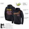 Custom Stitched Black Purple-Gold Sports Pullover Sweatshirt Hoodie
