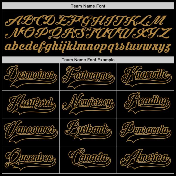 Custom Black Black-Old Gold Authentic Baseball Jersey