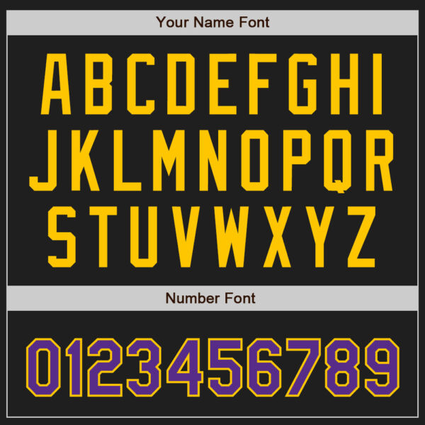 Custom Black Purple-Gold Authentic Baseball Jersey