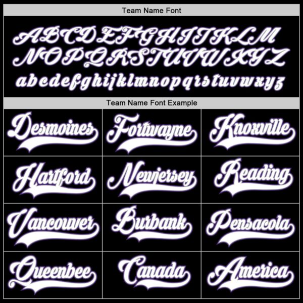 Custom Black White-Purple Hockey Jersey