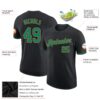 Custom Black Kelly Green-Old Gold Performance T-Shirt