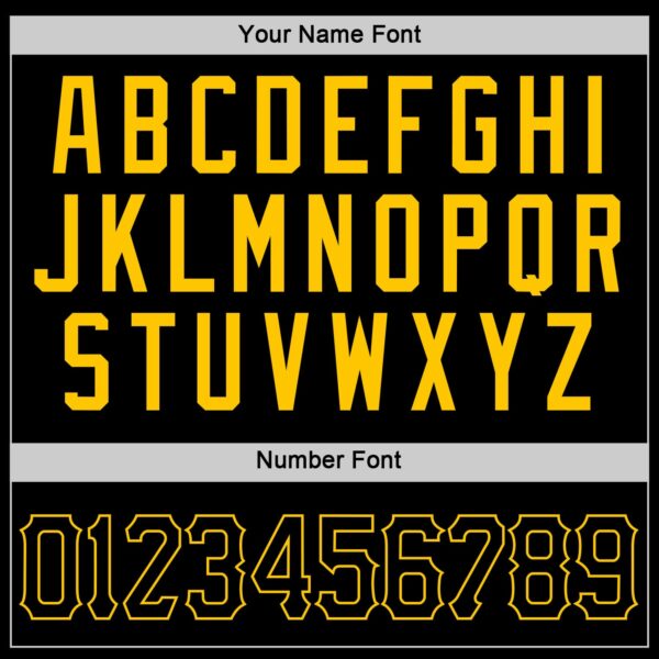 Custom Black Black-Gold Performance T-Shirt