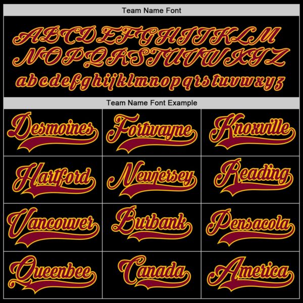 Custom Black Maroon-Gold Hockey Jersey