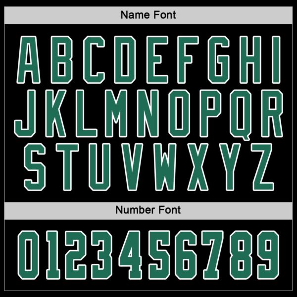 Custom Black Kelly Green-White Hockey Jersey