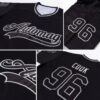 Custom Black Black-Gray Hockey Jersey