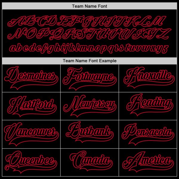 Custom Black Black-Red Hockey Jersey