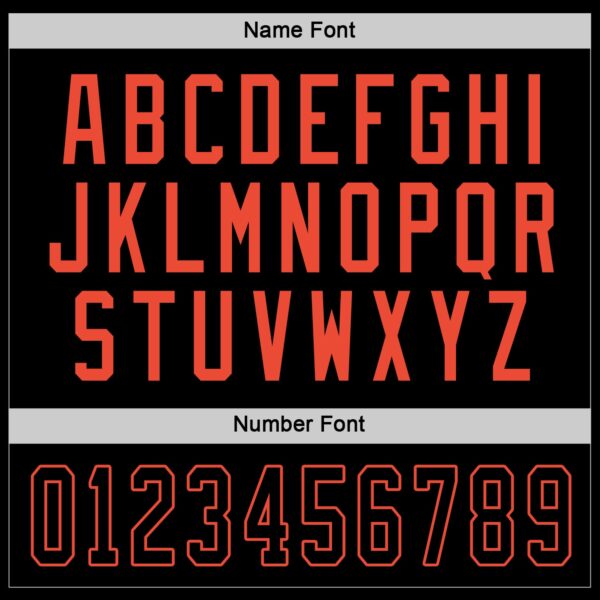 Custom Black Black-Orange Hockey Jersey