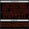 Custom Stitched Black Black-Orange Sports Pullover Sweatshirt Hoodie