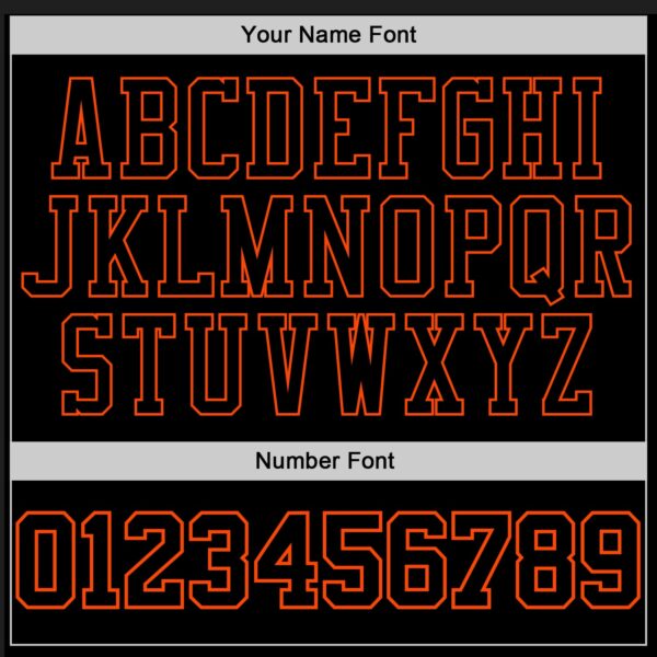 Custom Stitched Black Black-Orange Sports Pullover Sweatshirt Hoodie