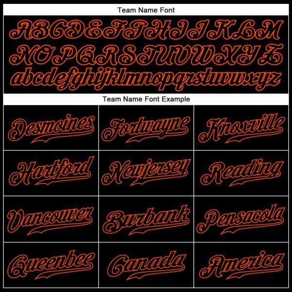 Custom Black Black-Orange Sports Pants