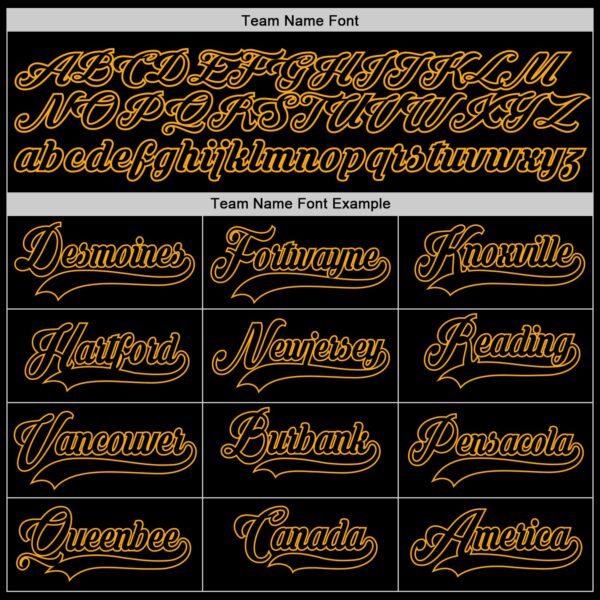 Custom Black Black-Gold Authentic Baseball Jersey