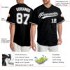 Custom Black White-Gray Authentic Baseball Jersey