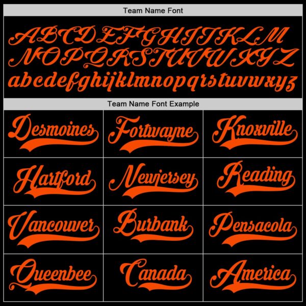 Custom Black Orange Authentic Baseball Jersey