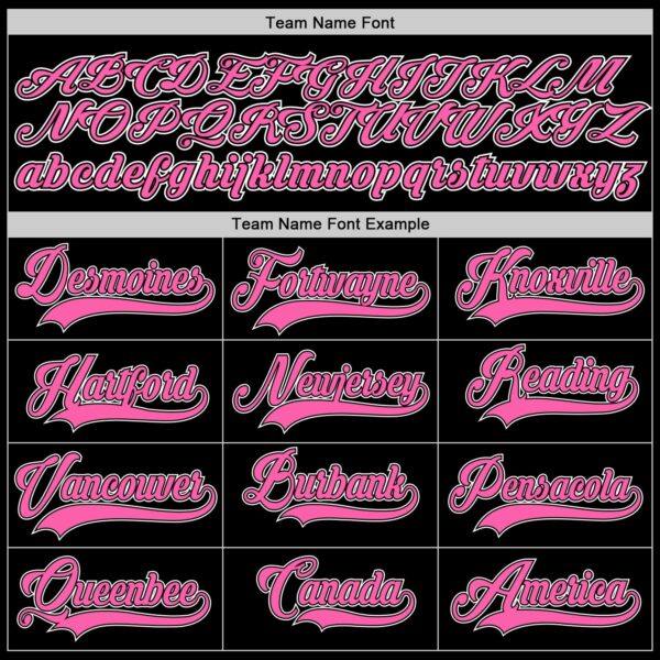 Custom Black Pink-White Authentic Baseball Jersey