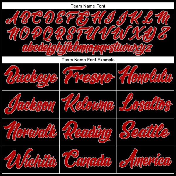 Custom Black Red-Gray Authentic Baseball Jersey