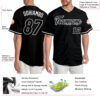 Custom Black Black-White Authentic Baseball Jersey