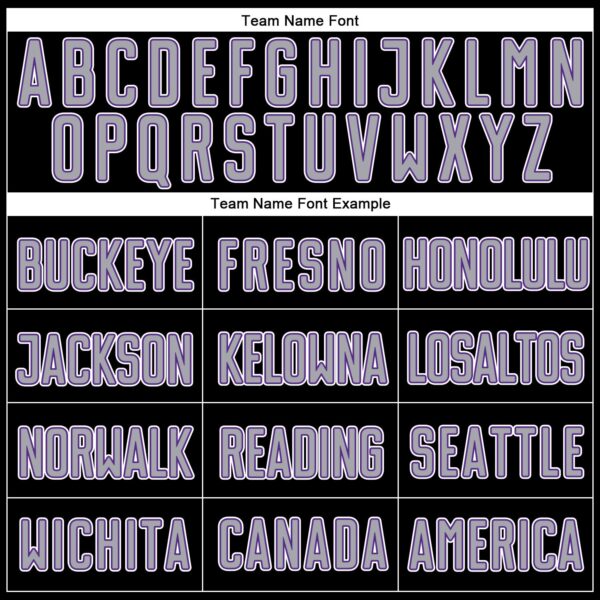 Custom Black Gray-Purple Authentic Baseball Jersey