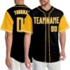 Custom Black Gold-White Authentic Two Tone Baseball Jersey