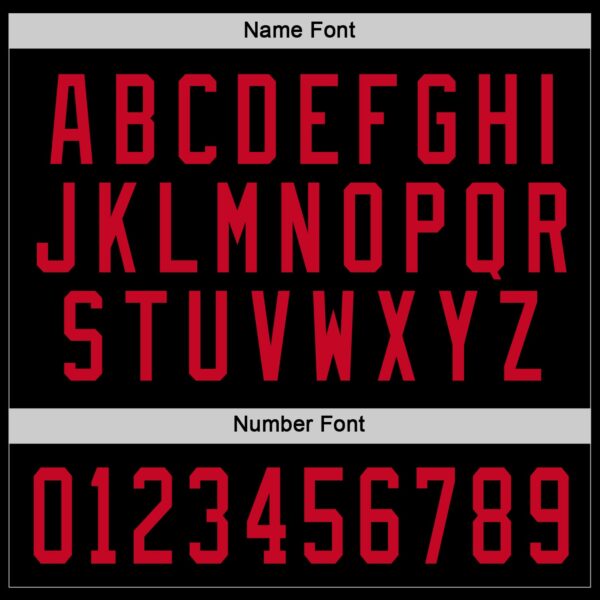 Custom Black Red Hockey Jersey