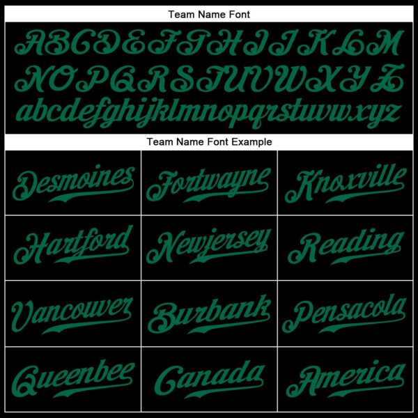 Custom Black Kelly Green-White Authentic Baseball Jersey