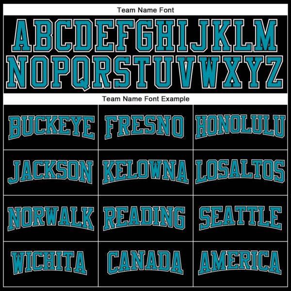 Custom Black Teal-White Authentic Throwback Basketball Jersey