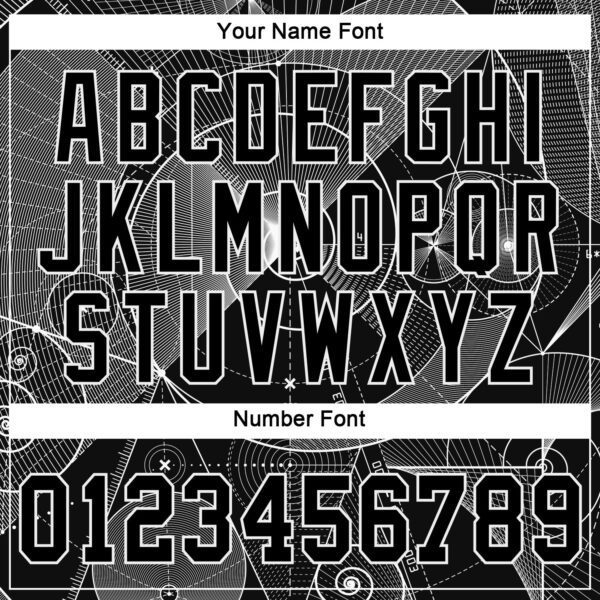 Custom Black Black-White 3D Pattern Design Geometry Authentic Baseball Jersey